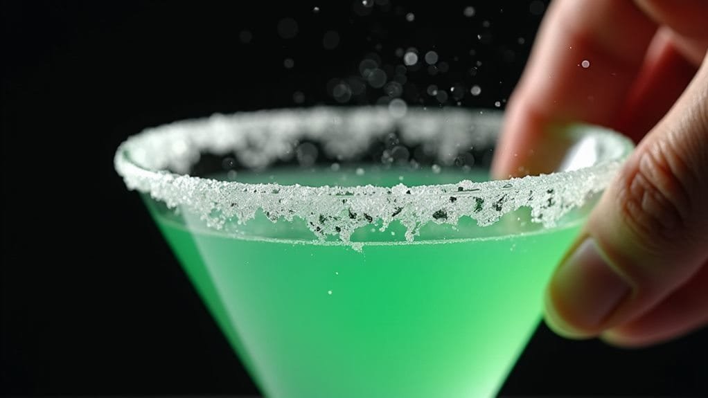 sugar rimmed glass preparation