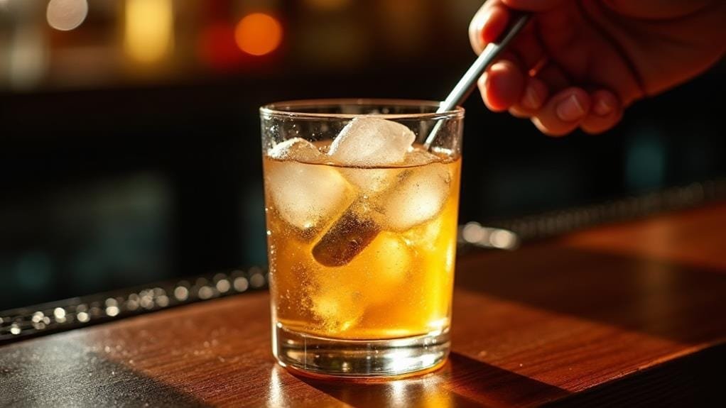 tequila addition and stirring