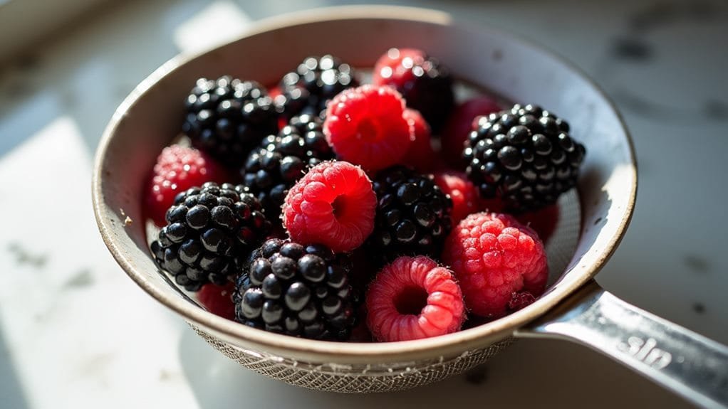 Merry Berry Bramble With Sugared Fruit 4 wash and dry berries