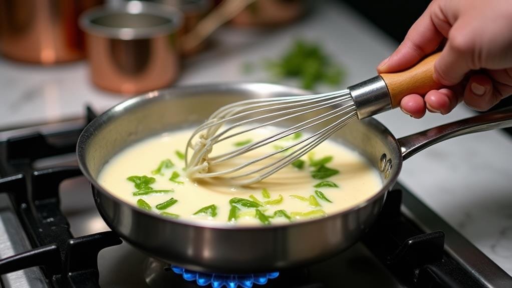 Deconstructed Lobster Pot Pie With Celery & Tarragon 3 add cream whisk continuously