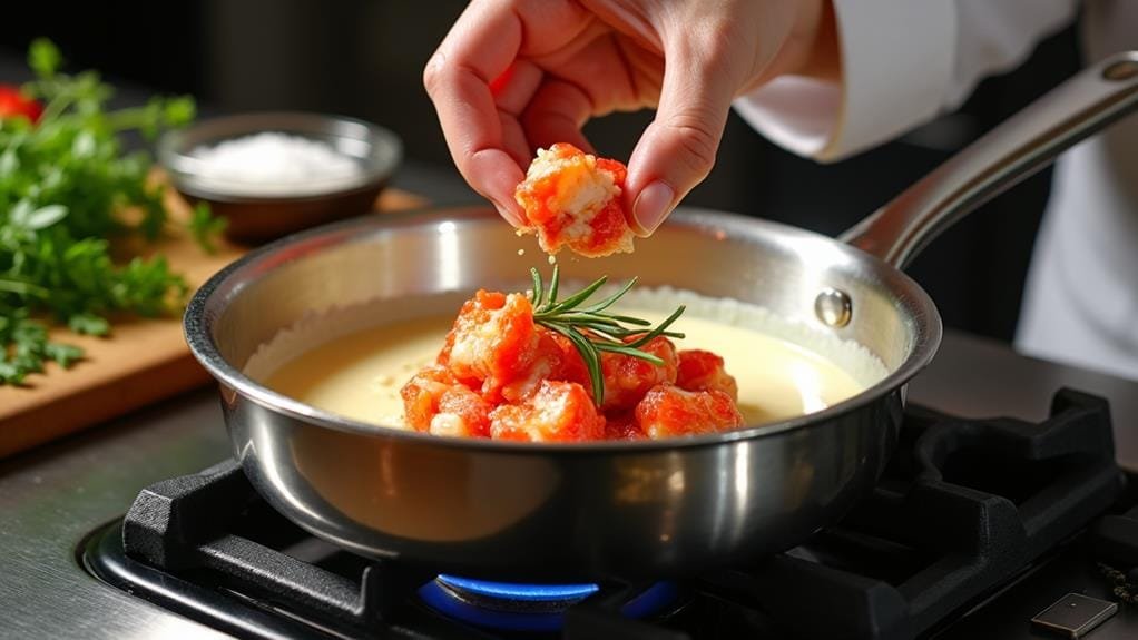 Deconstructed Lobster Pot Pie With Celery & Tarragon 5 add lobster and tarragon