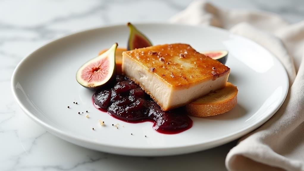 Seared Foie Gras With Fig Jam and Brioche 5 assemble and serve immediately