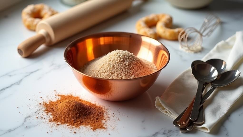 Churro Bites With Chocolate Sauce and Cajeta 1 cinnamon sugar coating preparation