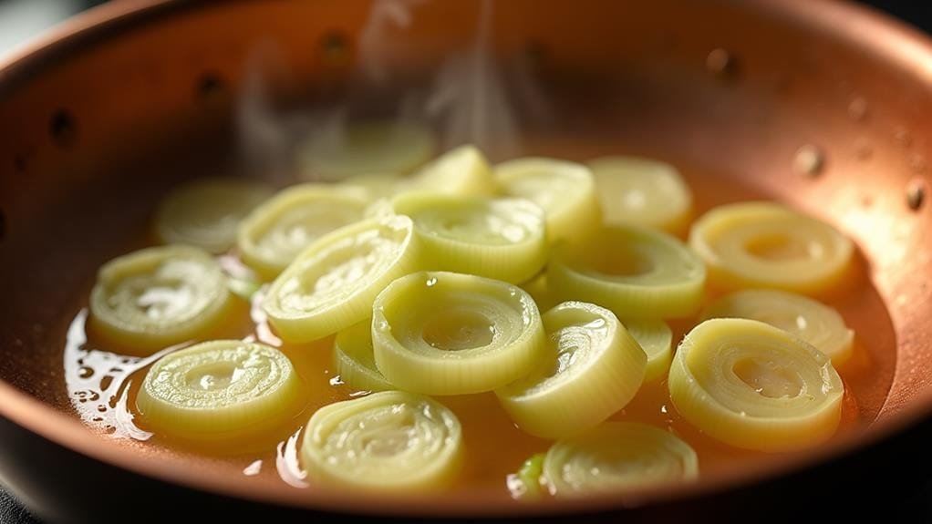 cook leeks until softened