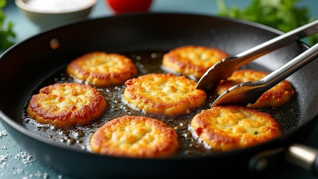 Chickpea Fritters With Harissa Yogurt and Mint 4 fry fritters until golden
