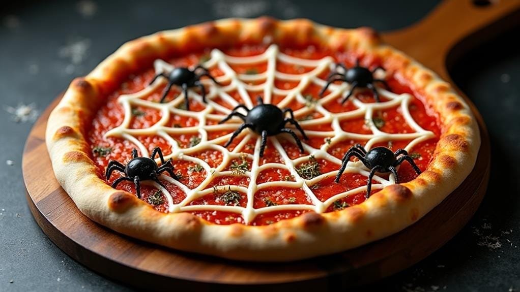 halloween themed pizza creation