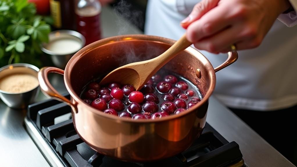 prepare grape gastrique sauce