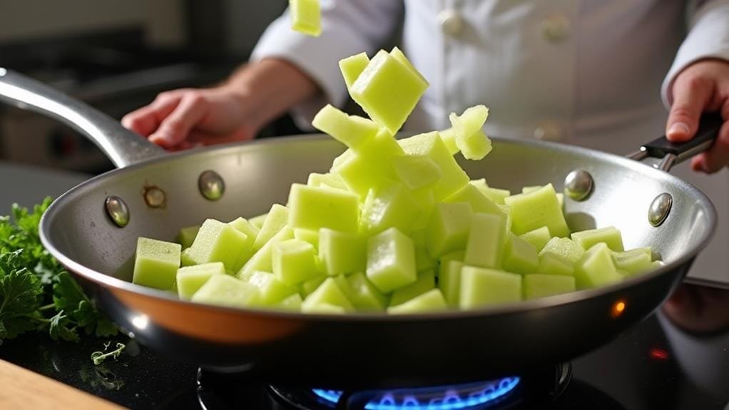 Deconstructed Lobster Pot Pie With Celery and Tarragon 2 saut diced celery step
