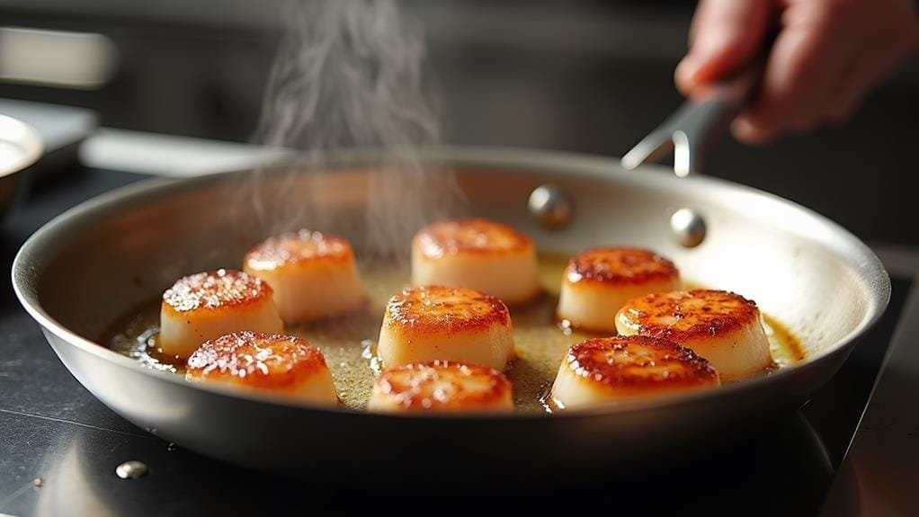 sear scallops until golden