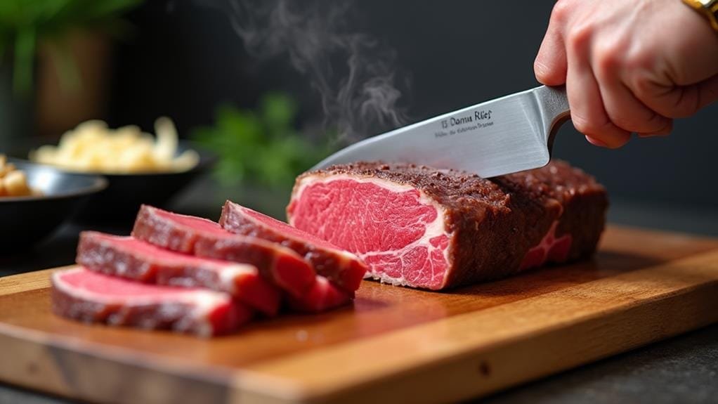 slice beef against grain