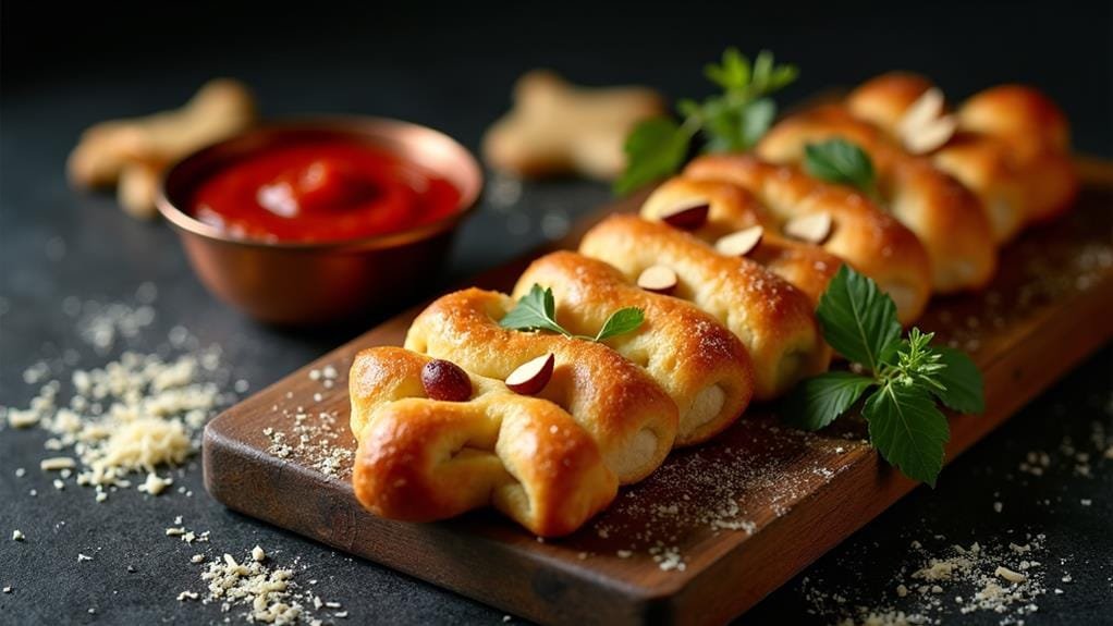 spooky breadstick pizza creation
