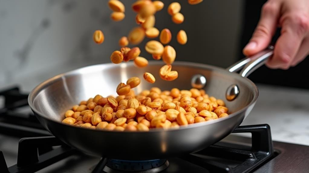 toast pine nuts carefully