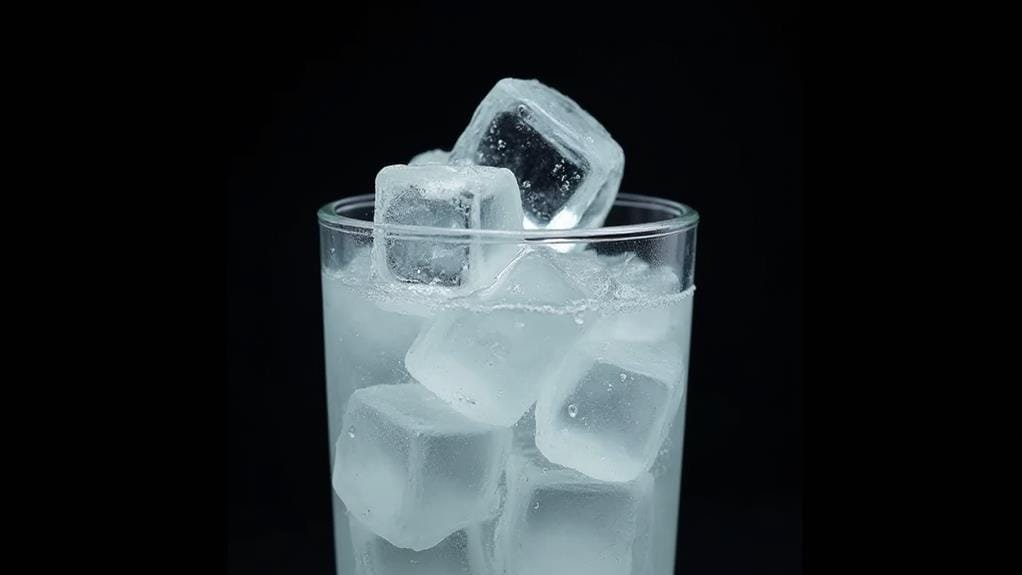 add ice to glass