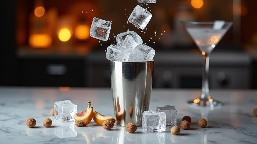 add ice to shaker