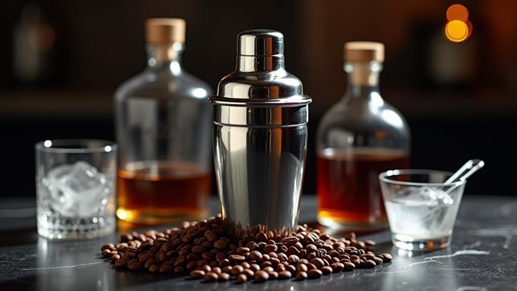 add ingredients to shaker