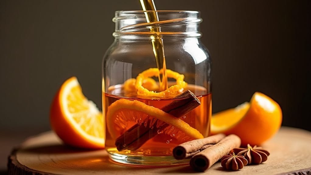 Fireside Orange Whiskey With Cinnamon 7 add spices and extract