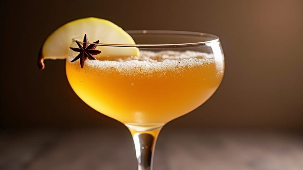 Spiced Pear Bellini With Star Anise 9 assemble and garnish drinks