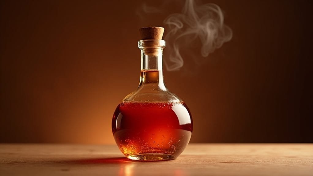 Roasted Chestnut Liqueur With Caramel Rim 9 bottle and label liqueur