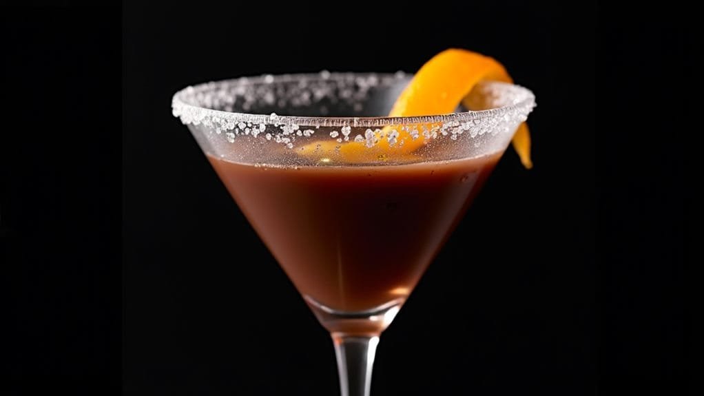 Velvet Chocolate Orange Martini With Gold 4 chill glass in freezer