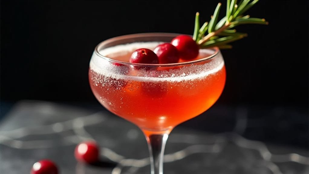 Winter Solstice Spritz With Cranberry 4 chill glassware before mixing