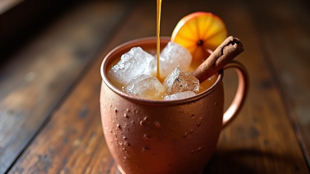 Spiced Apple Cider Mule With Ginger 4 chill glassware for serving