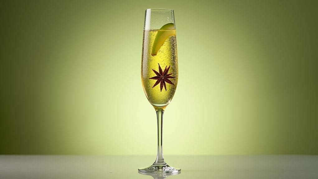 Spiced Pear Bellini With Star Anise 8 chill prosecco blend puree