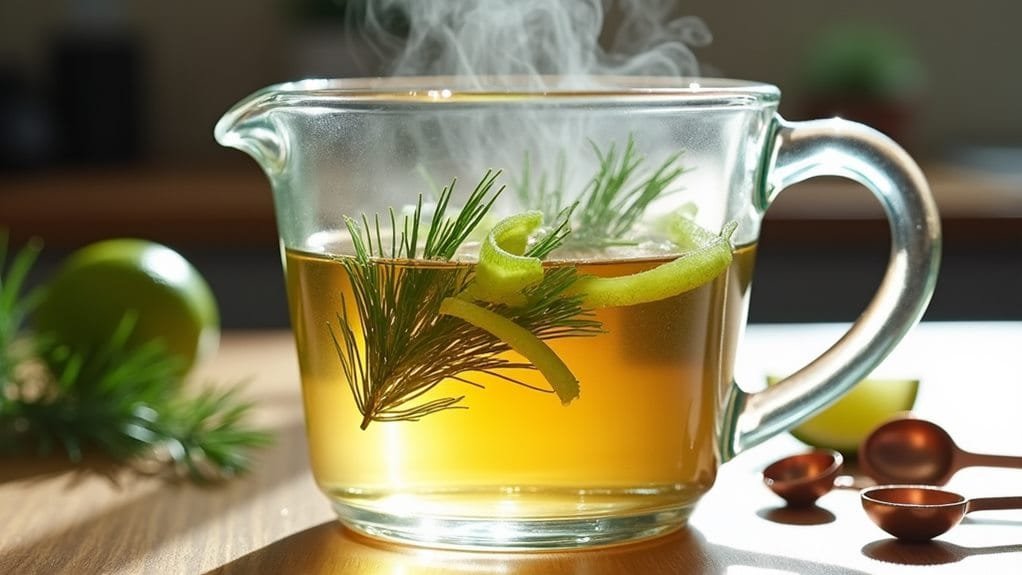 Christmas Forest Pine Vodka and Lime 7 combine simple syrup solution