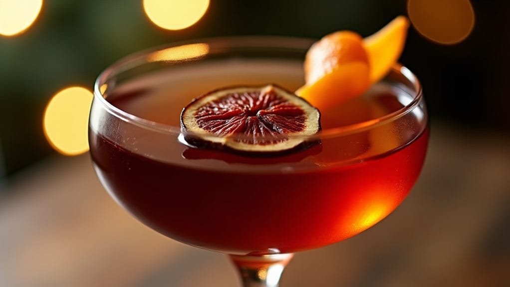 Festive Fig Manhattan With Orange Peel 10 conclusion and finalization process