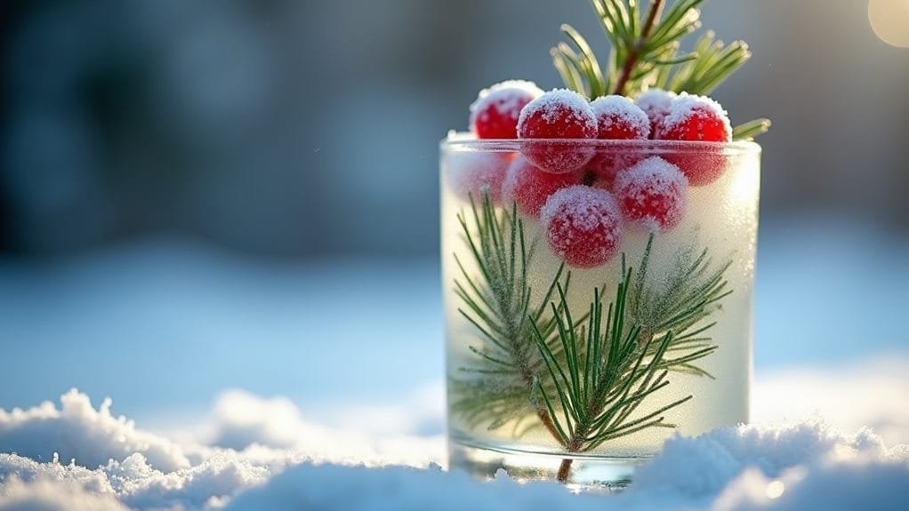 Frosted Pine Vodka With Candied Cranberries 2 culinary instructions and ingredients