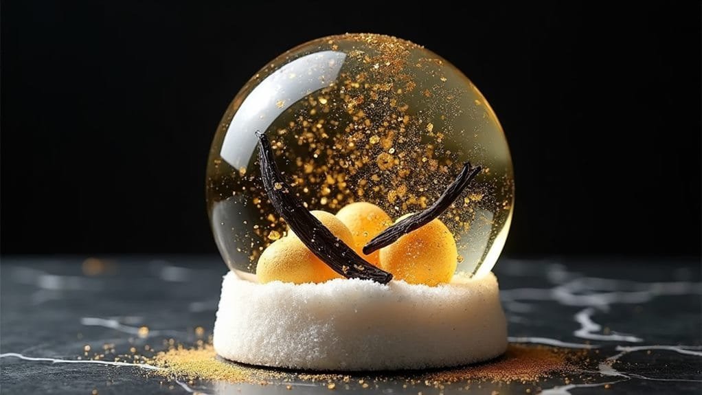 Vanilla Snow Globe Champagne With Gold Leaf 2 culinary preparation instructions guide