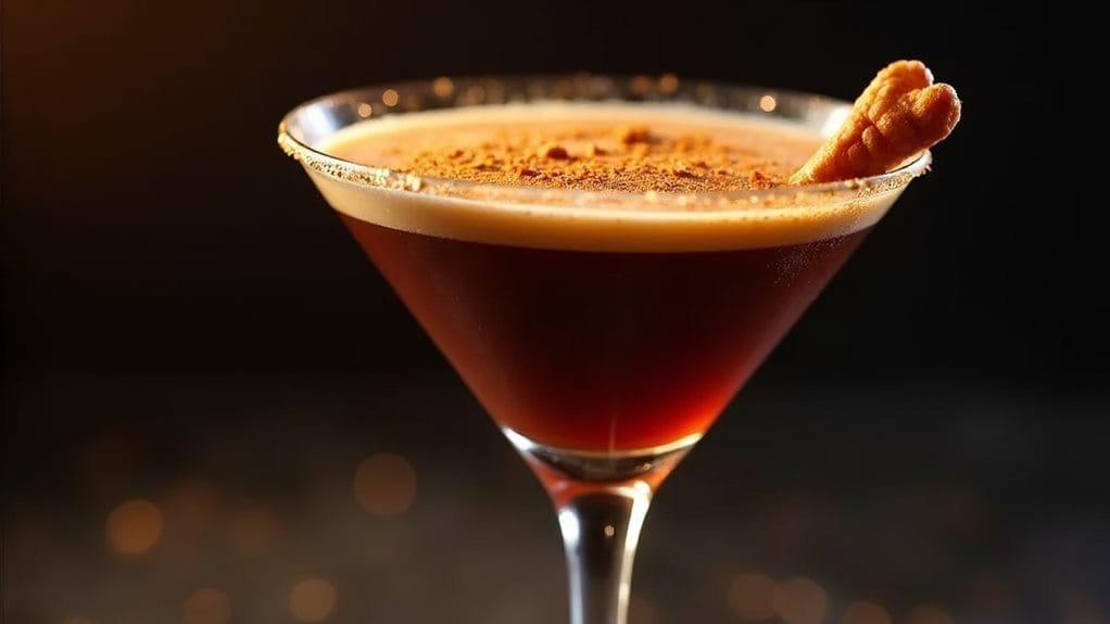 Gingerbread Espresso Martini With Gold Dust