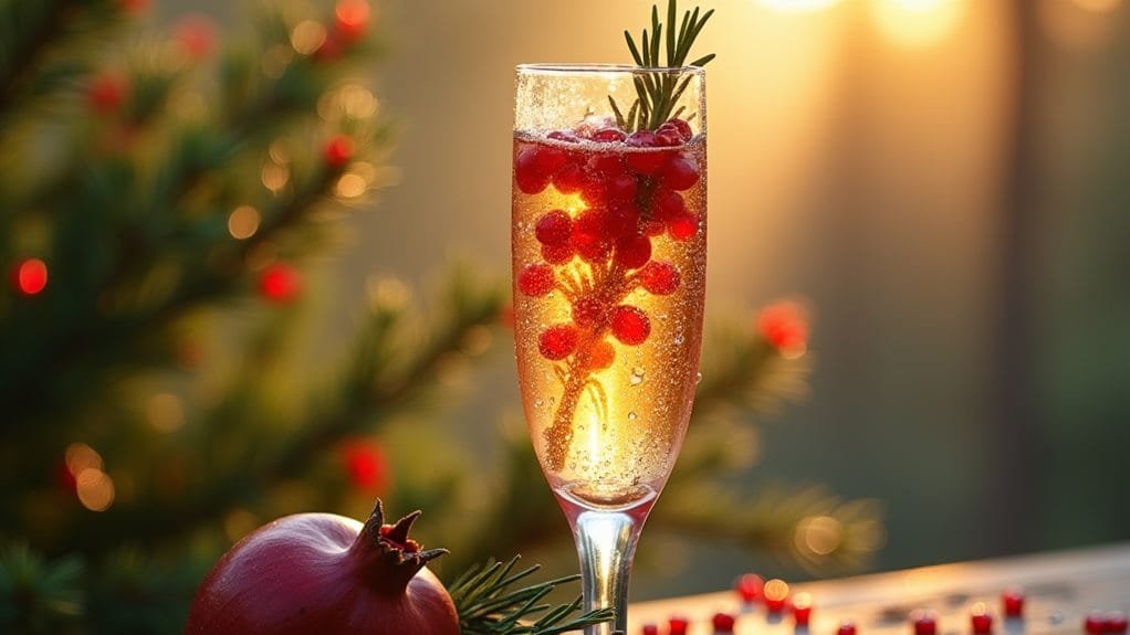 Christmas Morning Mimosa With Pomegranate
