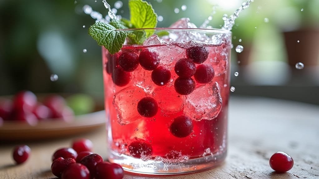 Winter Berry Mojito With Fresh Mint 8 finish with club soda