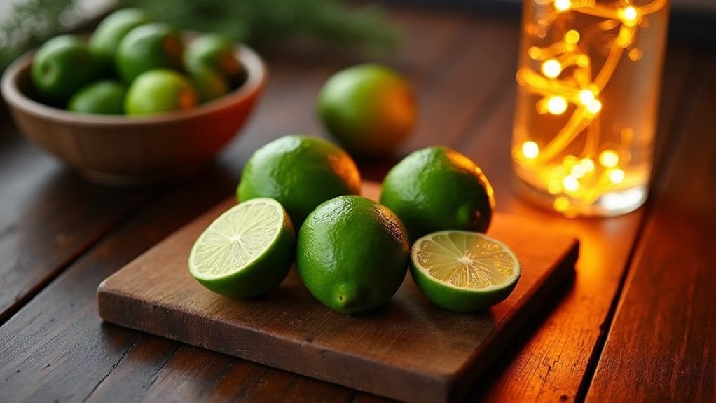Christmas Forest Pine Vodka and Lime 6 fresh lime juice preparation