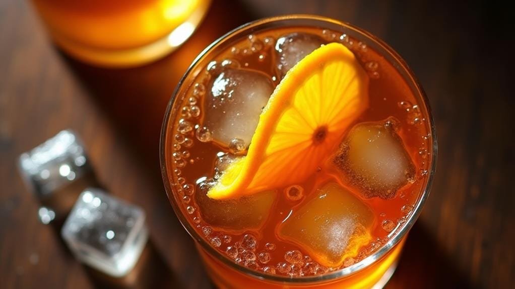 garnish and bitters added