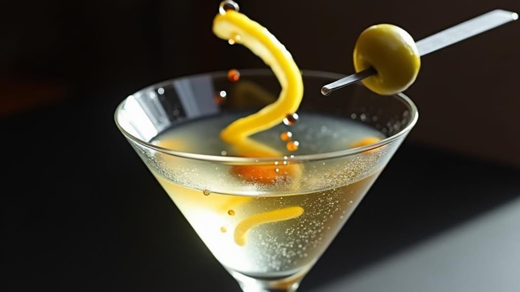 garnish and bitters added