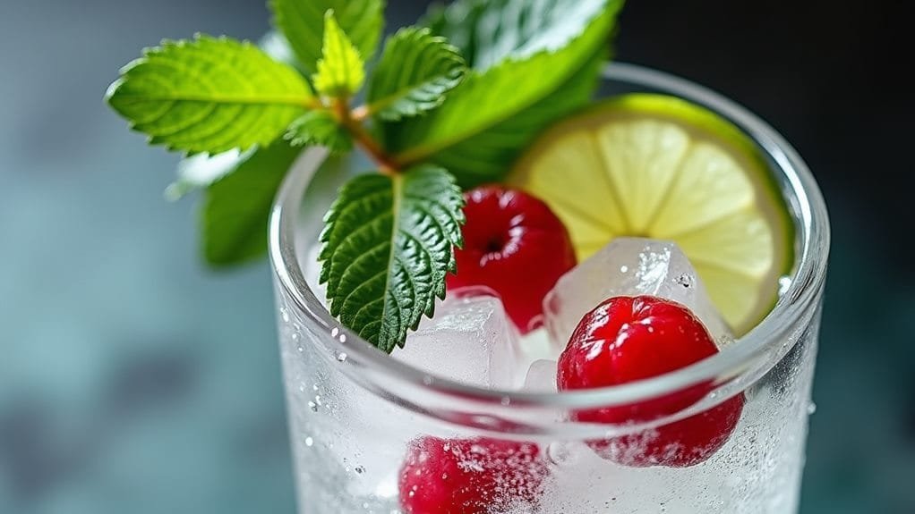 Winter Berry Mojito With Fresh Mint 9 garnish with fresh toppings