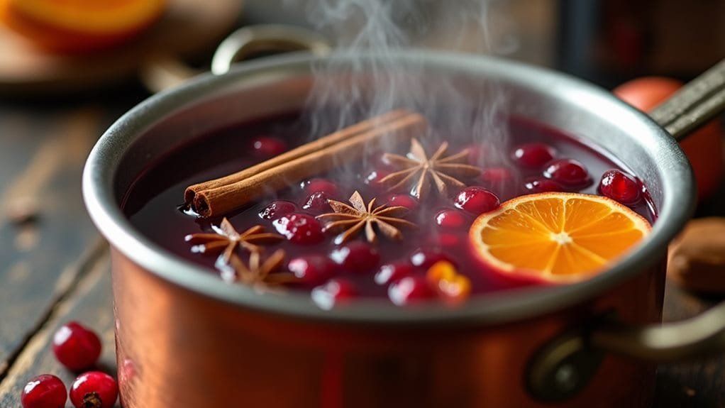 gently heat wine mixture