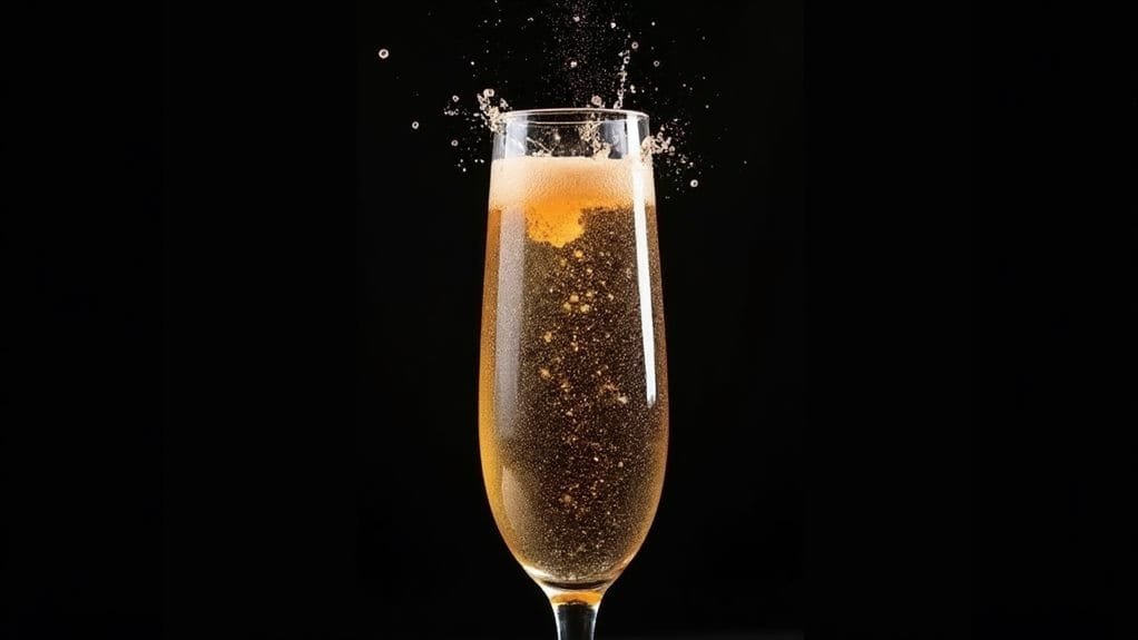 Golden Star Champagne With Edible Glitter 8 gently incorporate champagne gradually