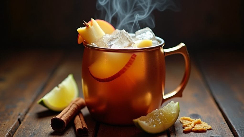 Spiced Apple Cider Mule With Ginger