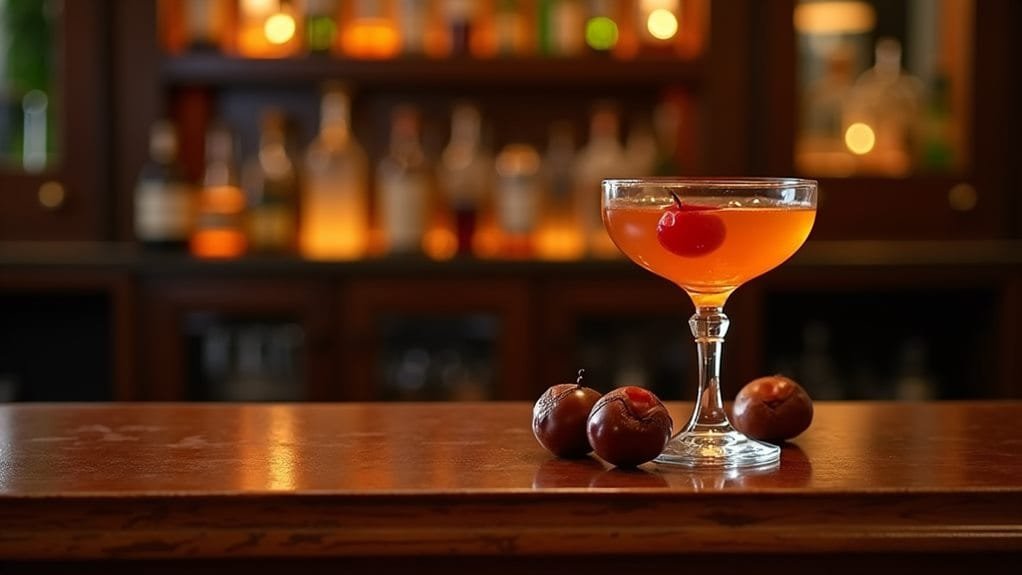Roasted Chestnut Manhattan With Cherry 1 historical events and narratives