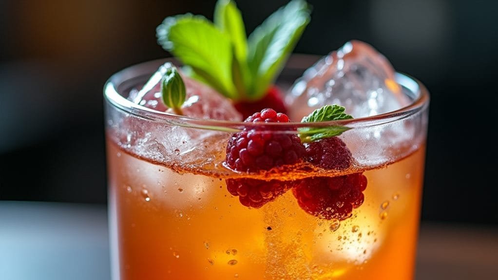 Winter Berry Mojito With Fresh Mint 6 ice and rum added