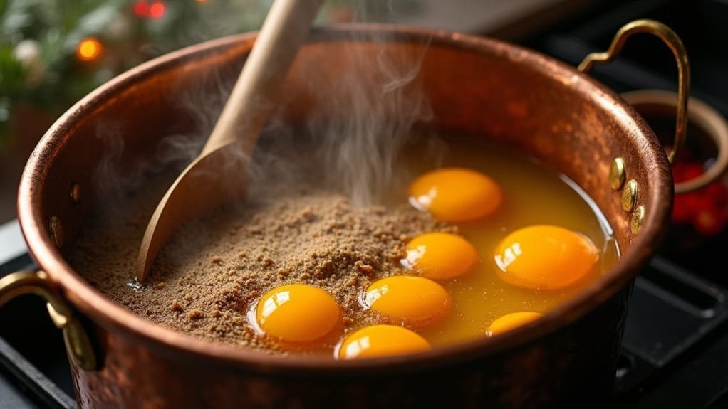 Christmas Pudding Rum With Brandy Cream 6 incorporate eggs and butter