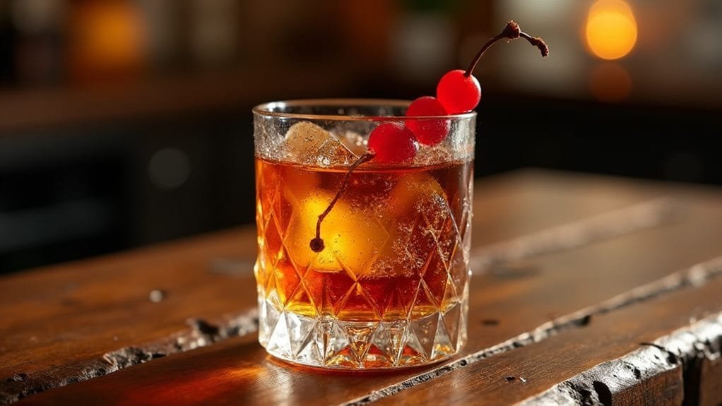 Roasted Chestnut Manhattan With Cherry 7 infuse bourbon with chestnuts