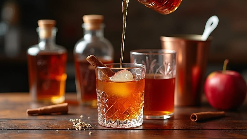 Cinnamon Apple Bourbon With Maple Foam 4 measure liquid ingredients accurately