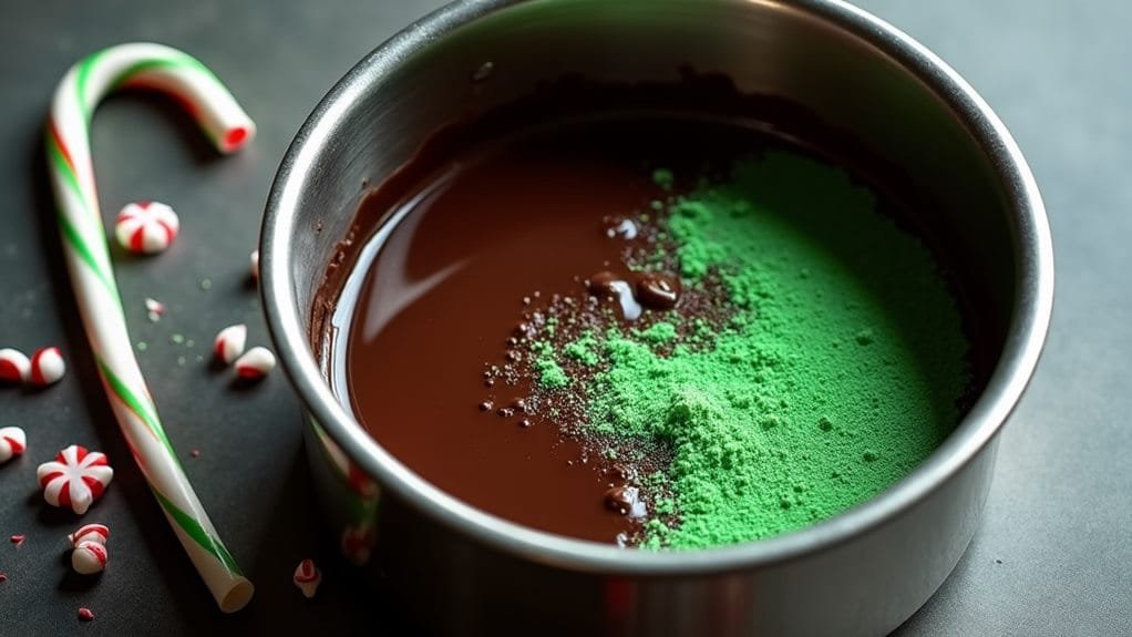 melt dark chocolate mixture