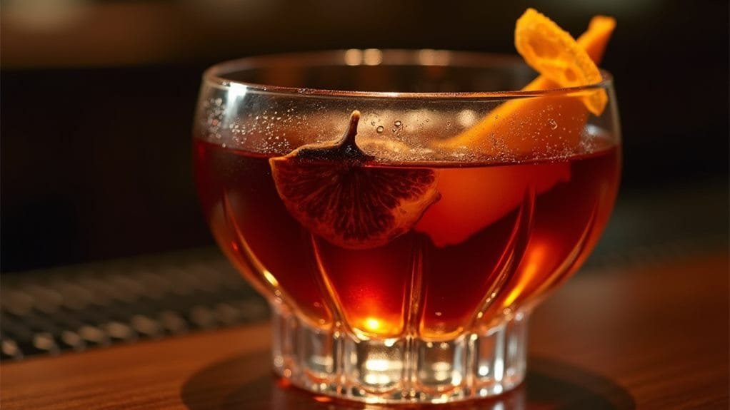 Festive Fig Manhattan With Orange Peel 5 mix orange and fig essence