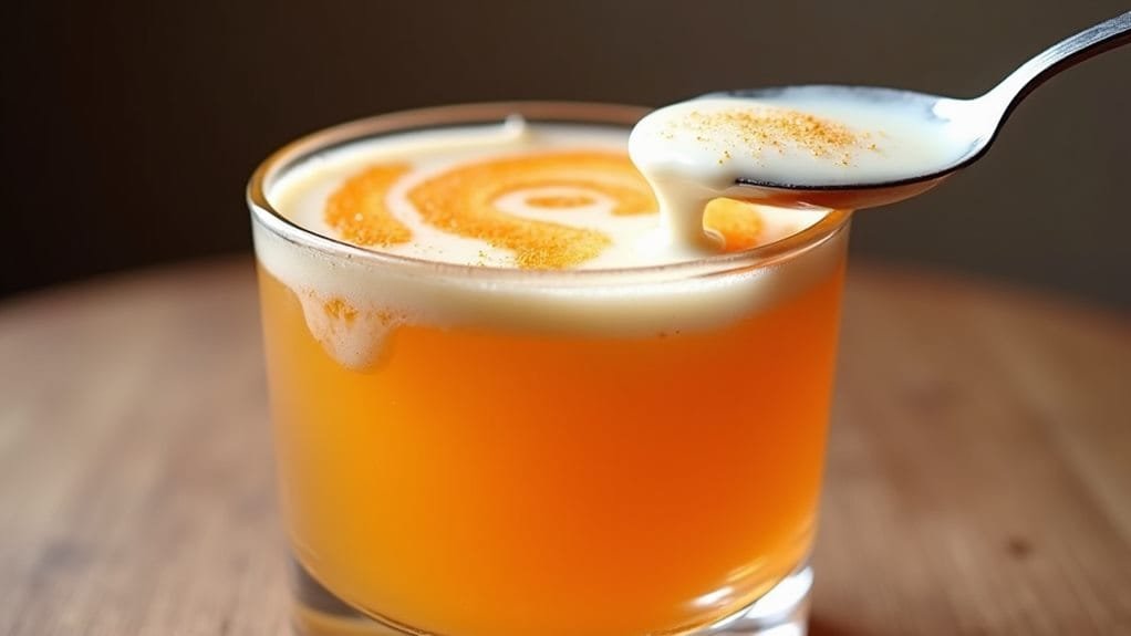 Pumpkin Spice Russian With Cream 6 pour cream gently step