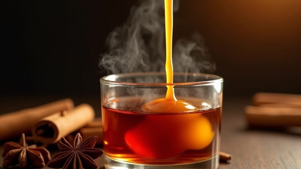 Holiday Spiced Rum With Caramel 8 pour warm caramel sauce