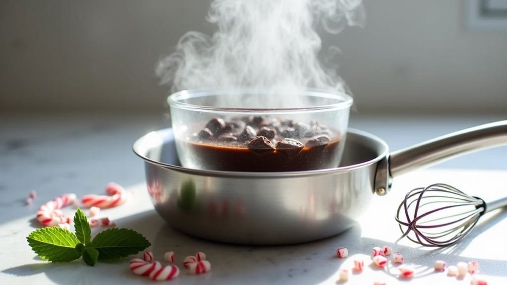 prepare double boiler setup